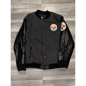 PITTSBURGH STEELERS Ultra Game NFL Boys Wool Varsity Jacket Sz XL 18-20